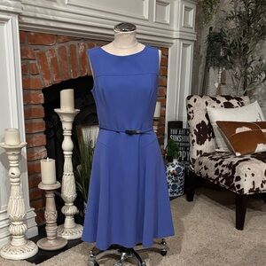 White House Black Market Blue Midi Dress